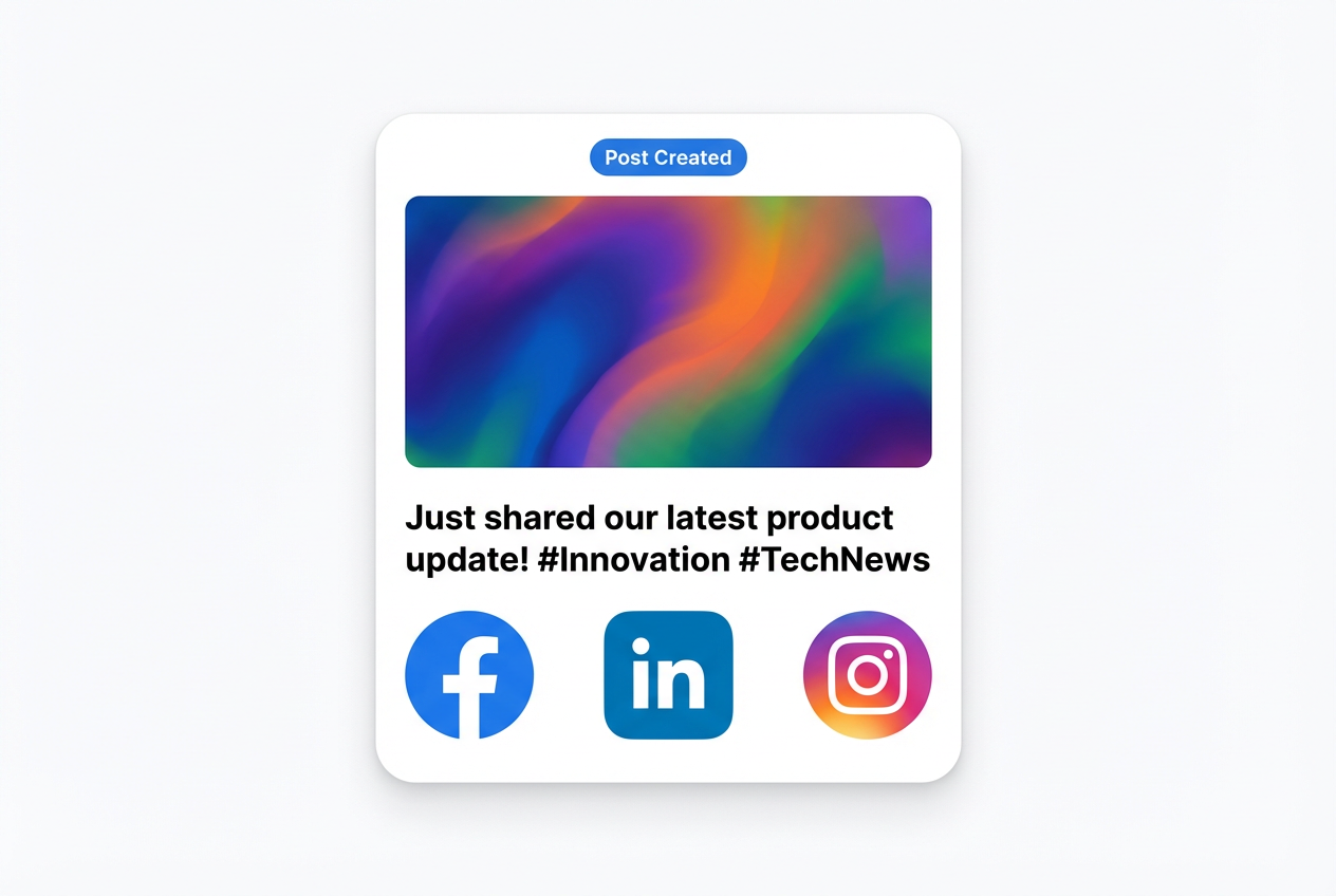 Creates ready to publish posts in your voice interface mockup